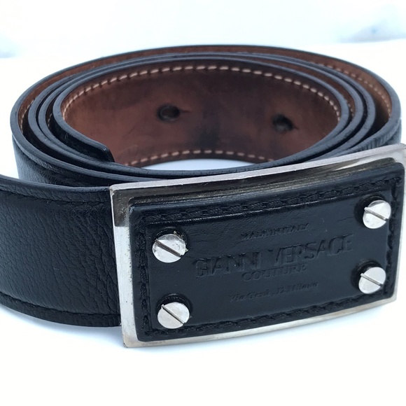 Versace Other - Versace Men Belt Gianni Versace Black Leather 105